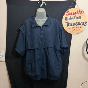 Weatherproof Dark Blue Jacket with Green Label